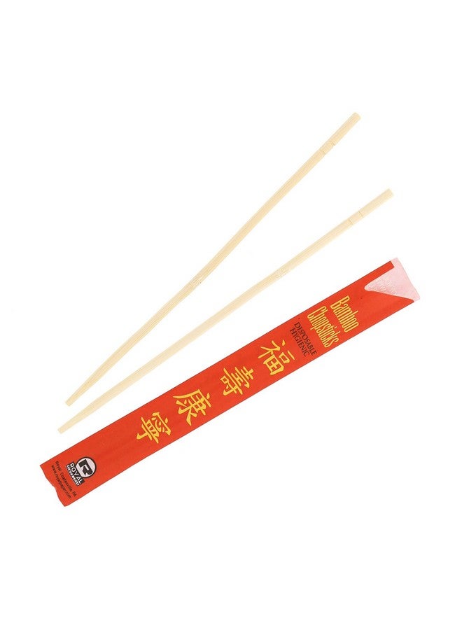 Royal Premium Disposable Bamboo Chopsticks, 9" Sleeved and Separated, UV Treated, Bag of 100 - Image 1