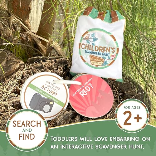 LMC Products Childrens Scavenger Hunt Toddler Activities Games for 2 3 Year Olds Up Kids Educational Scavenger Hunt Cards Camping Edition - Image 5