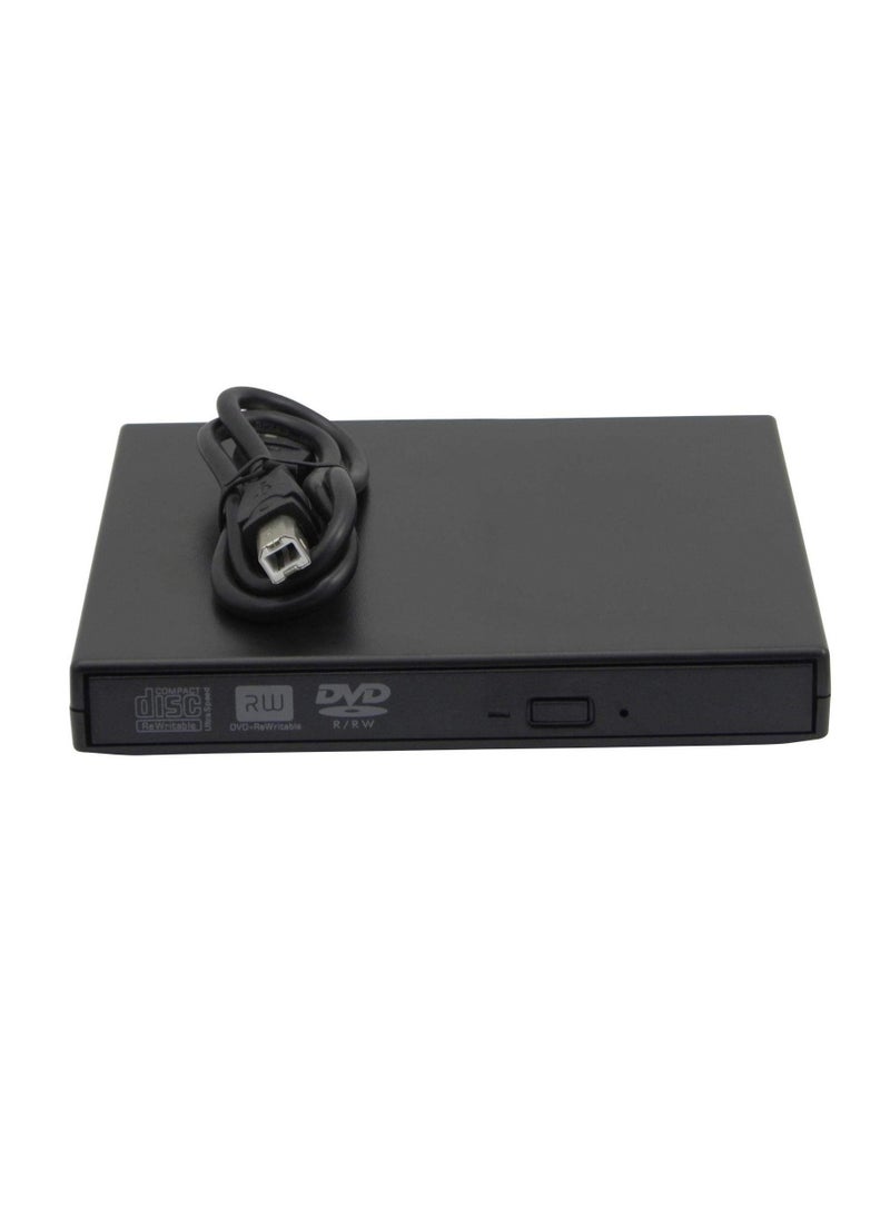 USB External DVD-Reader with CD-RW Burner Drive (Black)