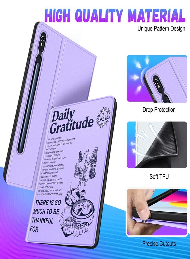 Wazzasoft for Samsung Galaxy Tab S10 Fe/S9 Fe Case - Tab S9 Case for Women Girls Cute Kawaii Design Girly Quotes Pretty Teens Unique Folio Tablet Cover with Pencil Holder - Image 4