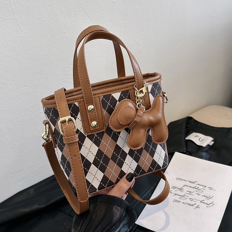Korean Style Textured Bucket Bag For Women Single Shoulder Crossbody Bag Fashion Handbag Casual Armpit Bag - Image 1