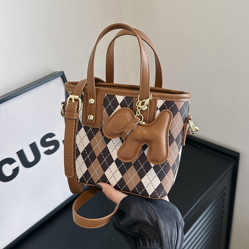 Korean Style Textured Bucket Bag For Women Single Shoulder Crossbody Bag Fashion Handbag Casual Armpit Bag - Image 2