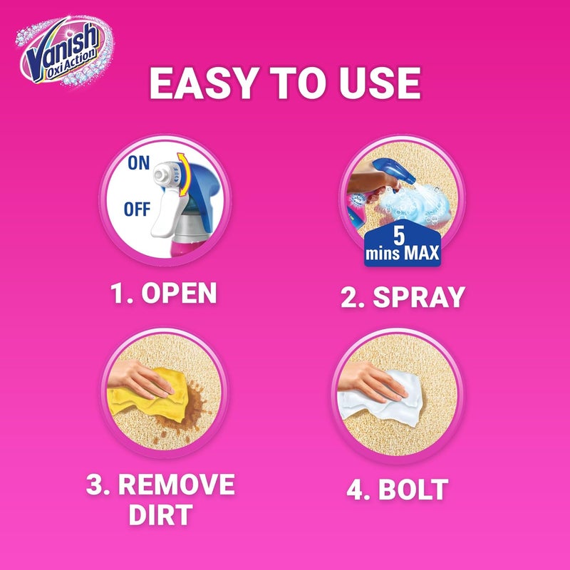فانش رذاذ إزالة البقع Carpet Oxi Action Stain Remover Power Spray، سعة 500 مل - Image 4