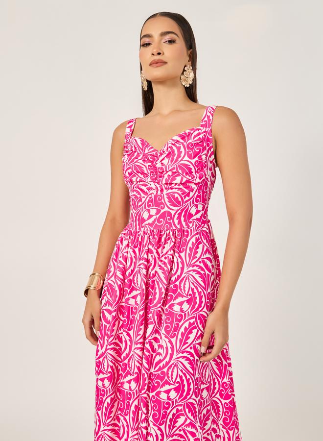 ستايلي فستان ماكسي بطبعة زهور - Image 3