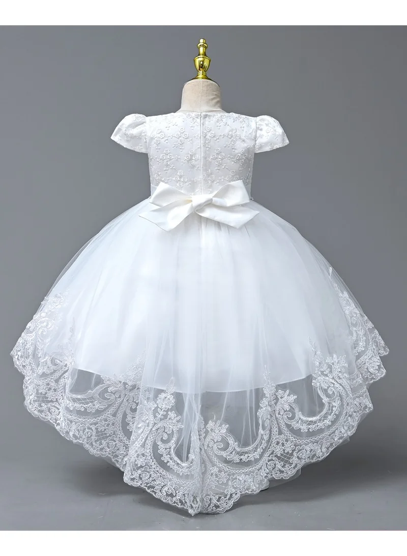 D'Daniela Delia Flower Party Dress White with headband