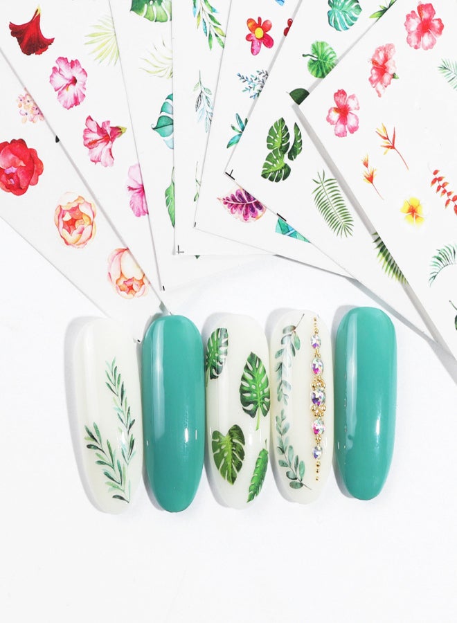 48 Sheets Nail Art Stickers Water Transfer Nail Sticker Nail Decals Nail Art Decoration Manicure Set for Salon Home Use - Image 2