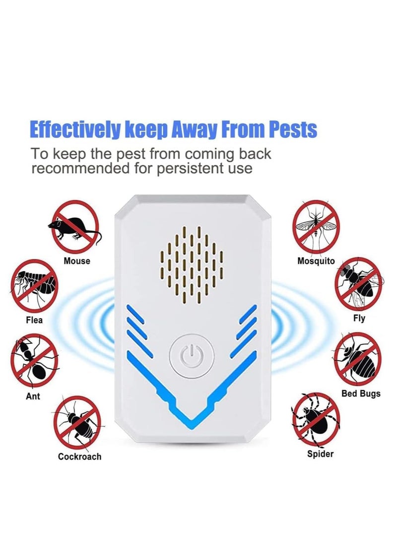 Excefore Ultrasonic Pest Repeller, 6 Pack Indoor Ultrasonic Repellent for Roach, Rodent, Mouse, Bugs, Mosquito, Mice, Spider, Electronic Plug in Pest Control for Home Kitchen Office Warehouse - Image 2