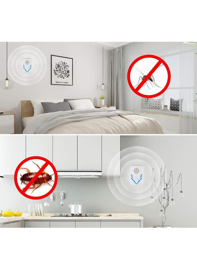 Excefore Ultrasonic Pest Repeller, 6 Pack Indoor Ultrasonic Repellent for Roach, Rodent, Mouse, Bugs, Mosquito, Mice, Spider, Electronic Plug in Pest Control for Home Kitchen Office Warehouse - Image 4