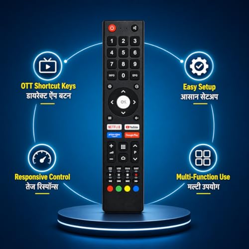 Supreme E-Commerce Replacement Remote Compatible for BPL Smart TV | Works with BPL 43 inch & 55 inch LED tv, Android, 4K UHD TVs | Universal TV Remote Control | Easy Setup, Match with Old Remote - Image 5