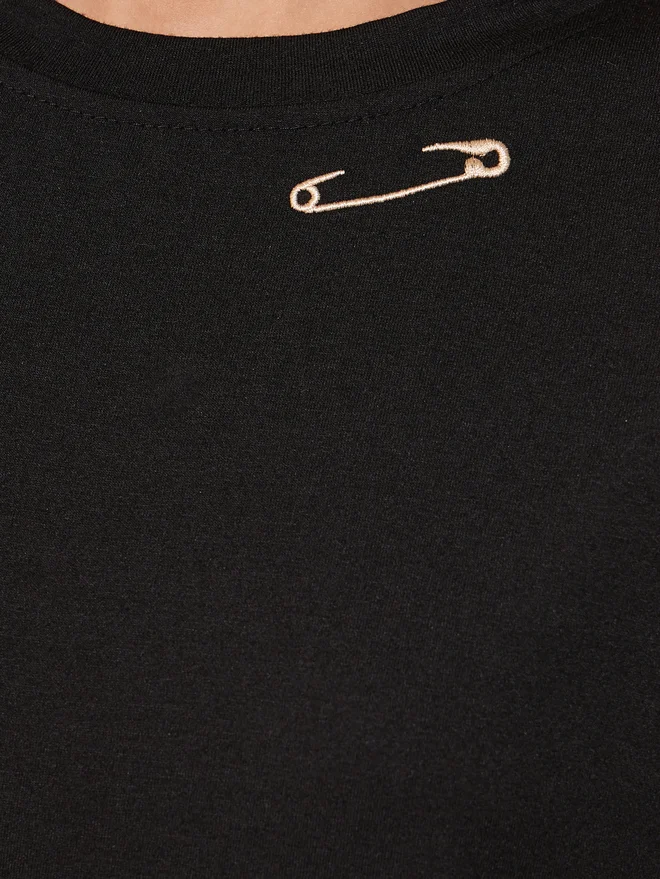 Take Two Take Two Round Neck Embroidered Detail T-shirt