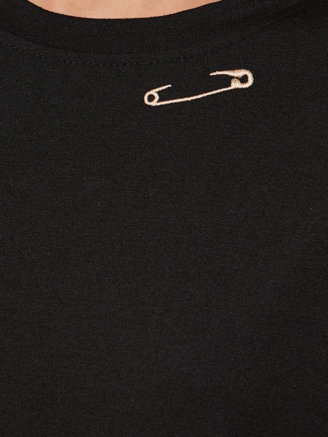 Take Two Take Two Round Neck Embroidered Detail T-shirt  - Image 3