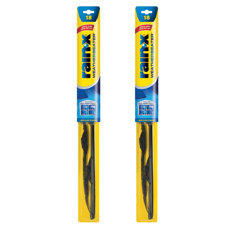 Rain-X 820151 WeatherBeater Wiper Blades, 18" and 18" Windshield Wipers, Automotive Replacement Windshield Wiper Blades That Meet Or Exceed OEM Quality And Durability Standards, (Set of 2) - Image 1