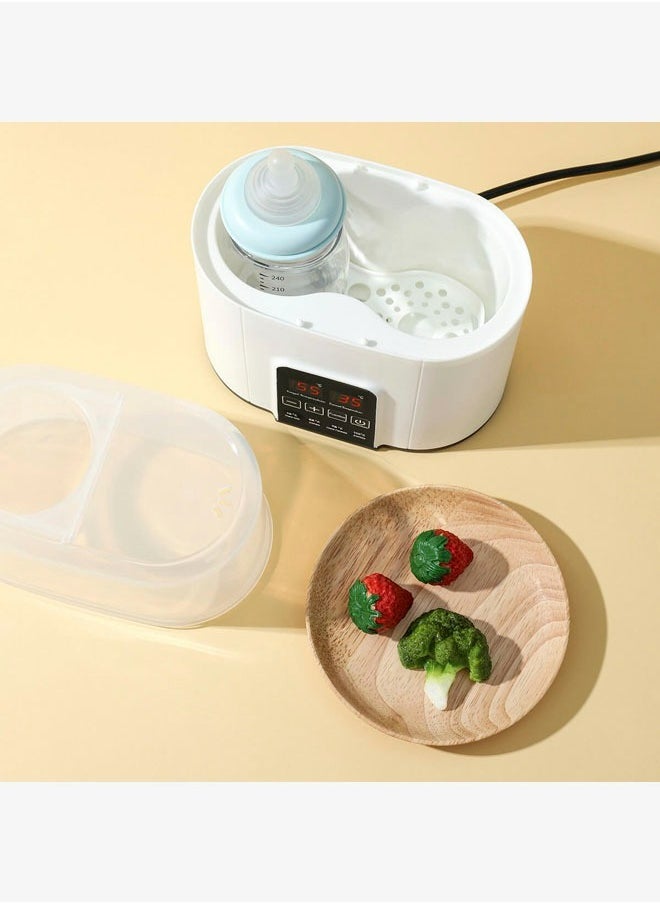 Ominii - 6-in-1 Multifunctional Bottle Warmer, Baby Food Heater Defrost BPA-Free,for Breastmilk and Formula with Timer - White - Image 1