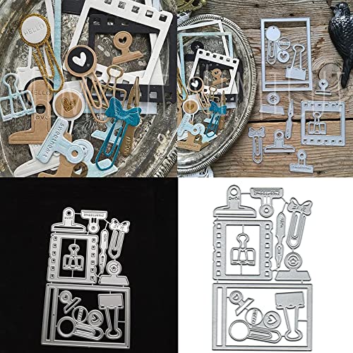 CoolifWang Vintage Paper Clip Film Frame Cutting Die Cuts, DIY Crafts Template Film Frame Scrapbook Cards Cutting Dies Cut Stencils for DIY Embossing Card Making Decorative Paper Dies Scrapbooking - Image 4