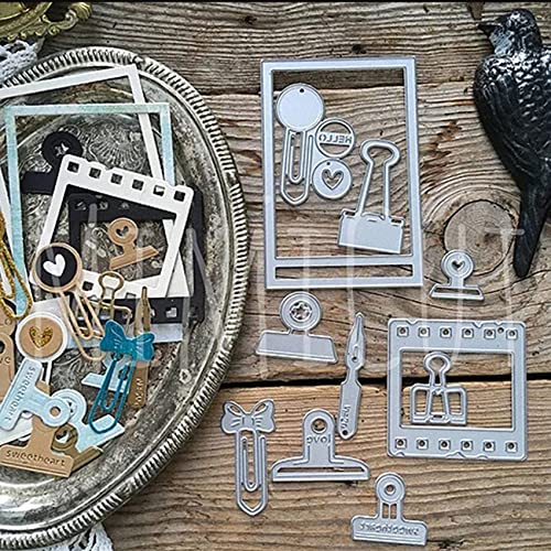 CoolifWang Vintage Paper Clip Film Frame Cutting Die Cuts, DIY Crafts Template Film Frame Scrapbook Cards Cutting Dies Cut Stencils for DIY Embossing Card Making Decorative Paper Dies Scrapbooking - Image 3