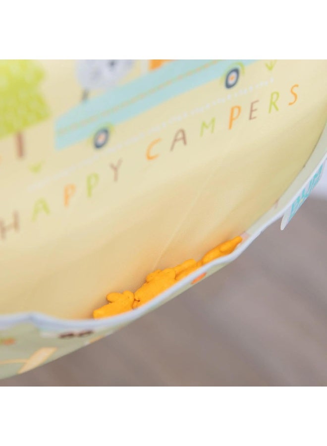 Bumkins Bibs for Girl or Boy, SuperBib Baby and Toddler 6-24 Months, Essential Must Have for Eating, Feeding, Baby Led Weaning Supplies, Mess Saving Catch Food, Waterproof Fabric 3-pk Happy Campers - Image 4