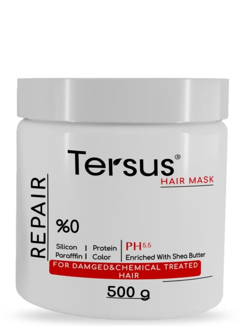 ماسك إصلاح الشعر من تيرسوس للشعر التالف والمعالج كيميائيًا بزيت الأرجان وزبدة الشيا – 500 جم