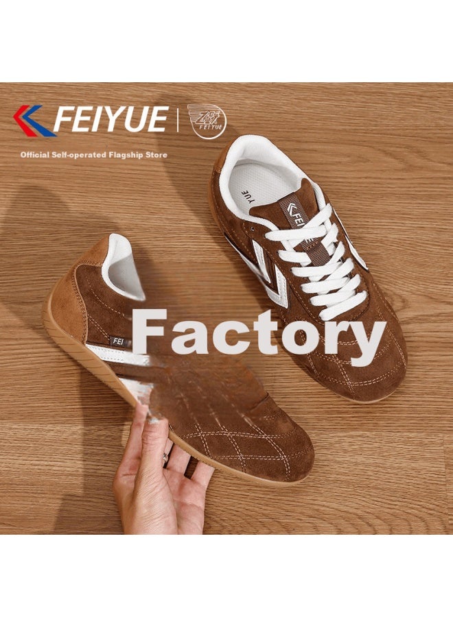 Feiyue Official Women's Sneakers  Spring New Casual Shoes Brown Beige Size 37