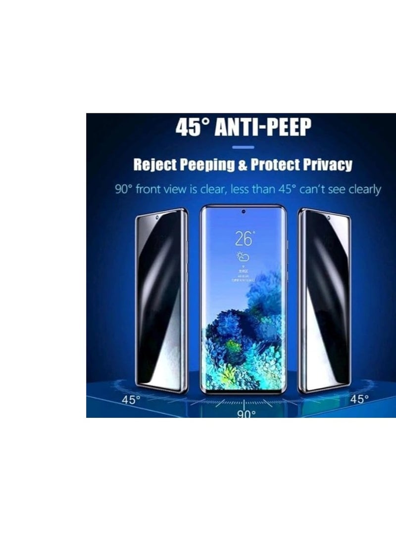 Generic - 6 IN 1 UV Protective Tempered Glass Privacy Screen Protector 3D Curved Edge For Realme 12 Pro Plus - Privacy - Image 1