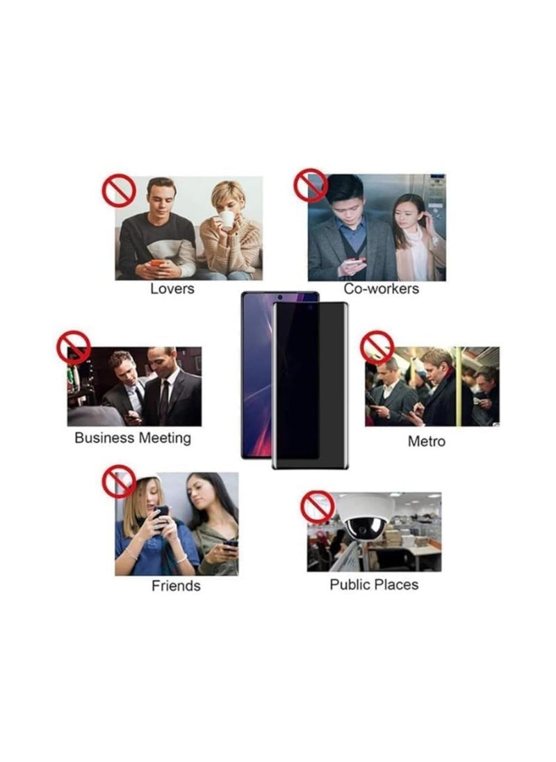Generic - 6 IN 1 UV Protective Tempered Glass Privacy Screen Protector 3D Curved Edge For Realme 12 Pro Plus - Privacy - Image 1