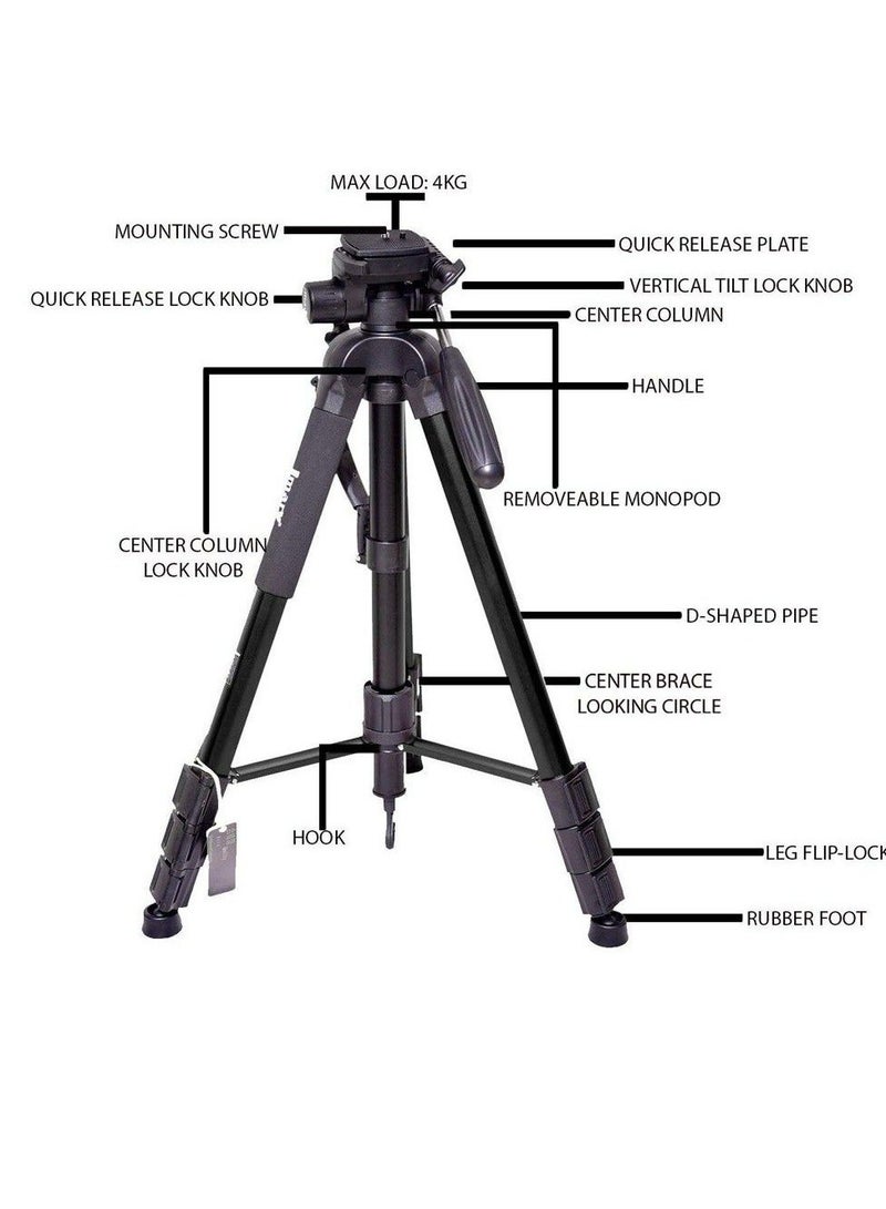 Jmary Professional Aluminium Tripod & Monopod for All DSLR Cameras - Image 4