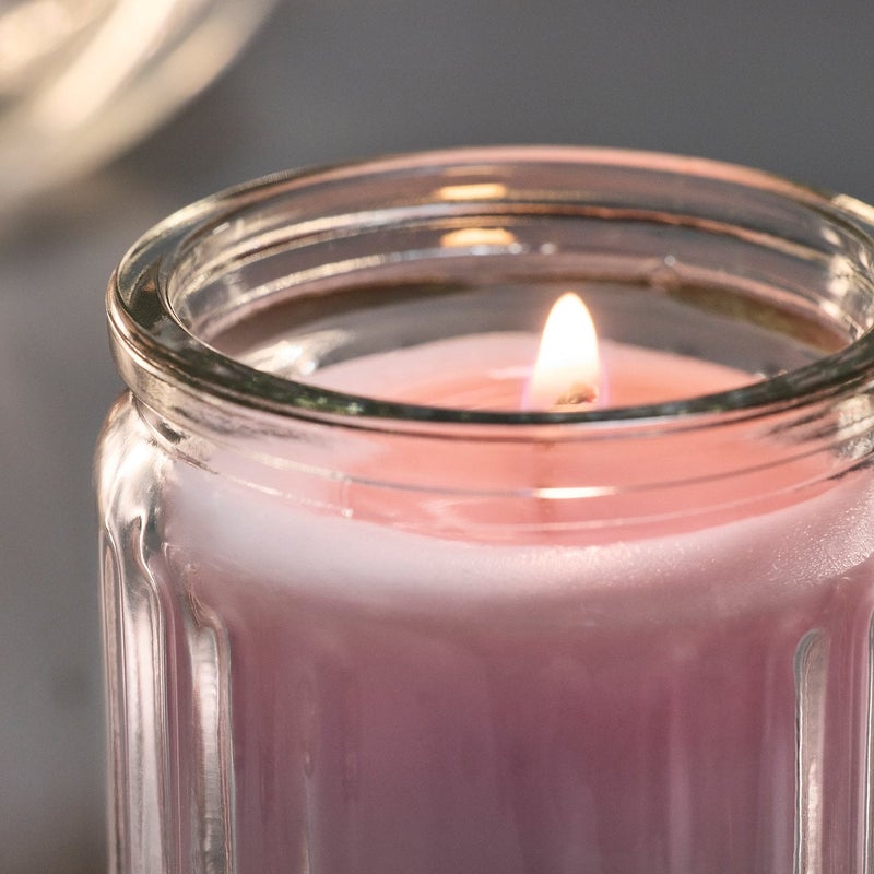 Baitique 8-Piece Scented Glass Candle Set – Pink Floral, Pale Pink, 12-Hour Burn - Image 5