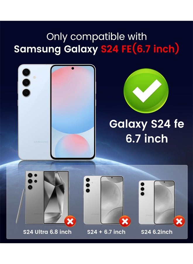 Magnetic Case for Samsung Galaxy S24 FE, [MagSafe Compatible][Built-in Camera Lens Protector][Light Slim] Soft Silicone Bumper Shockproof Matte Case Cover for Samsung Galaxy S24 FE 5G 6.7 inch, Black