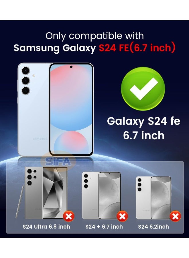 Generic - Magnetic Case for Samsung Galaxy S24 FE, [MagSafe Compatible][Built-in Camera Lens Protector][Light Slim] Soft Silicone Bumper Shockproof Matte Case Cover for Samsung Galaxy S24 FE 5G 6.7 inch, Black - Image 1