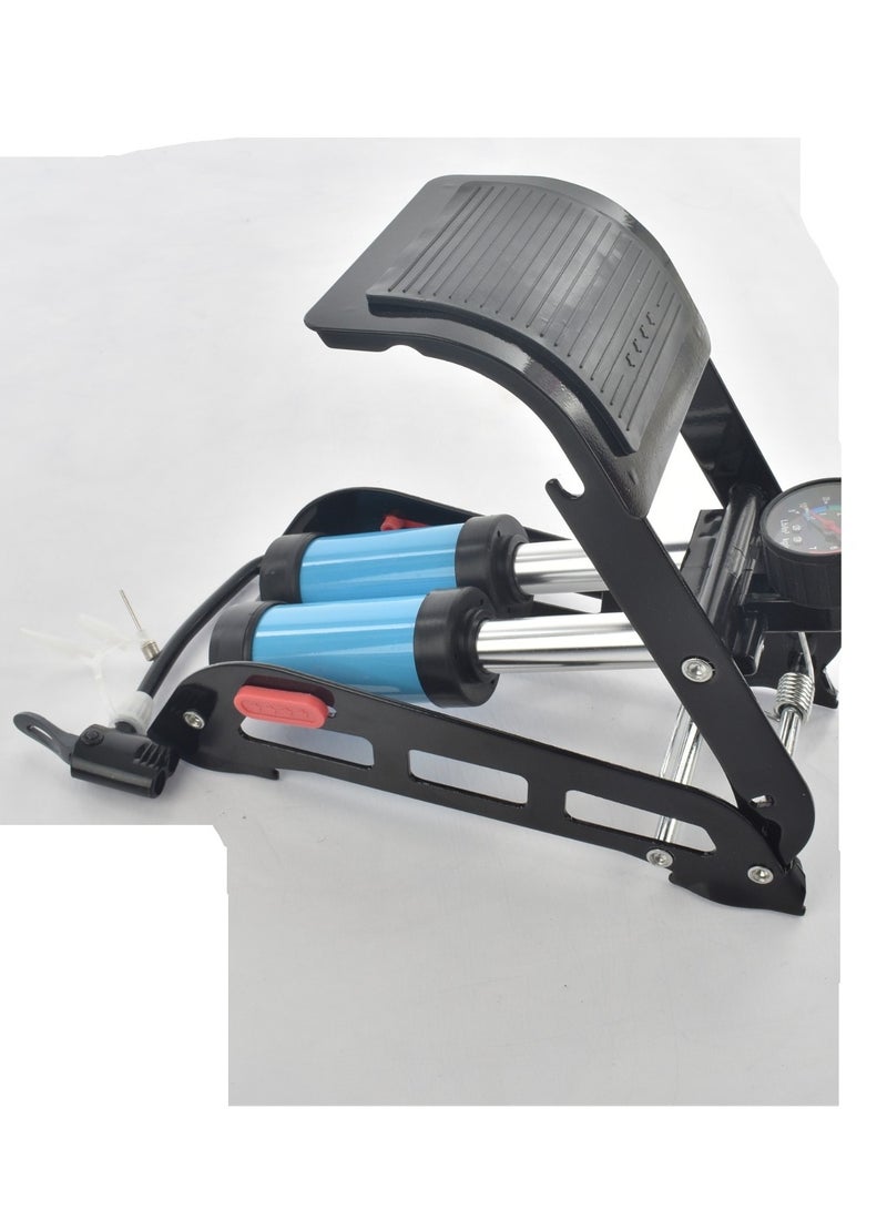 رالي ہائی پریشر پورٹ ایبل فٹ پمپ، اور کاروں، موٹر سائیکلوں، سائیکلوں، تمام قسم کی گیندوں، انفلٹیبل کھلونے کے لیے ڈبل ٹیوب ایئر ٹیوب