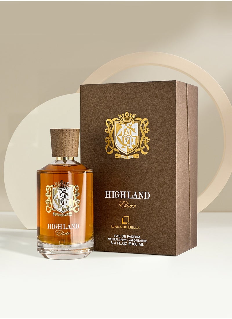 Linea De Bella Highland Elixir EDP Best Oud Fragrance 100ML For Men  - Image 4