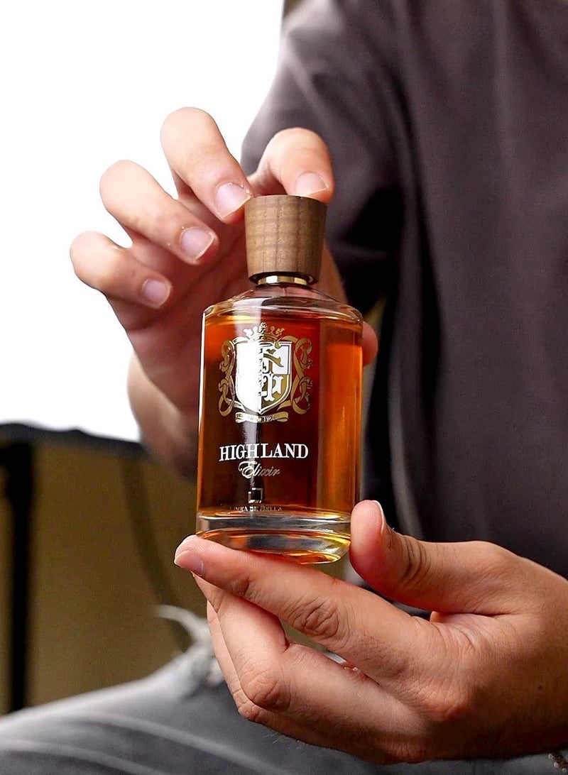 Linea De Bella Highland Elixir Luxury Men’s Perfume with Amber & Incense | Long Lasting Oud Perfume for Men – 100ML | Best Oud Fragrance for Men - Image 3