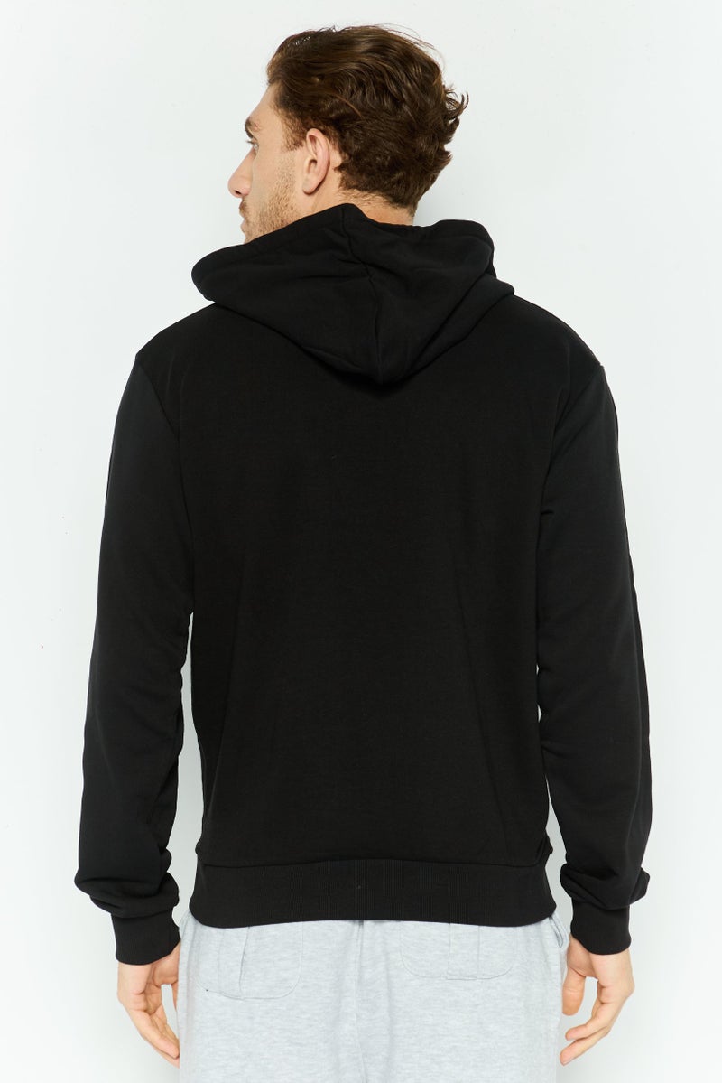 JOHN RICHMOND Men Sportswear Fit Long Sleeve Outdoor Sweatshirt, Black - Image 4