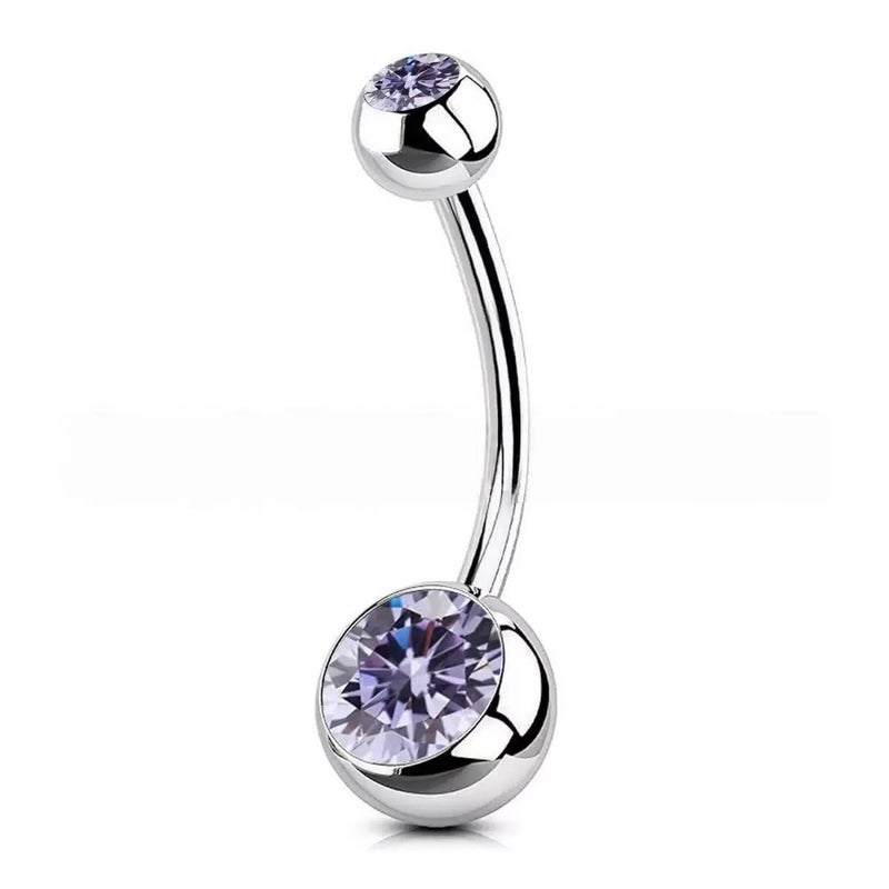 Titanium Steel Curved Bar Ball Piercing Jewelry, Threaded Detachable Multipurpose, Affordable Multiple Sizes Available
