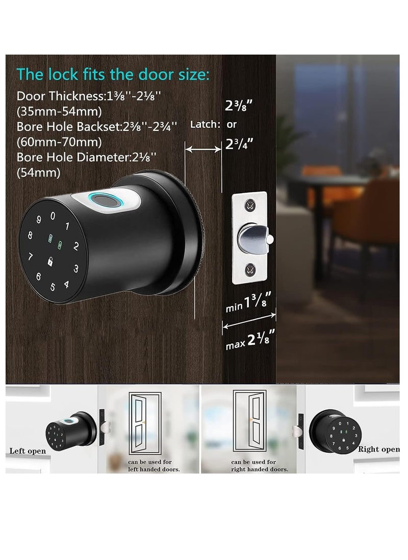 Generic - Smart Fingerprint Door Lock with Keypad - Secure Smart Knob for Homes, Hotels & Offices - Easy Code & Thumbprint Access - Image 1