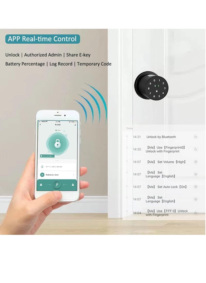 Generic - Smart Fingerprint Door Lock with Keypad - Secure Smart Knob for Homes, Hotels & Offices - Easy Code & Thumbprint Access - Image 1