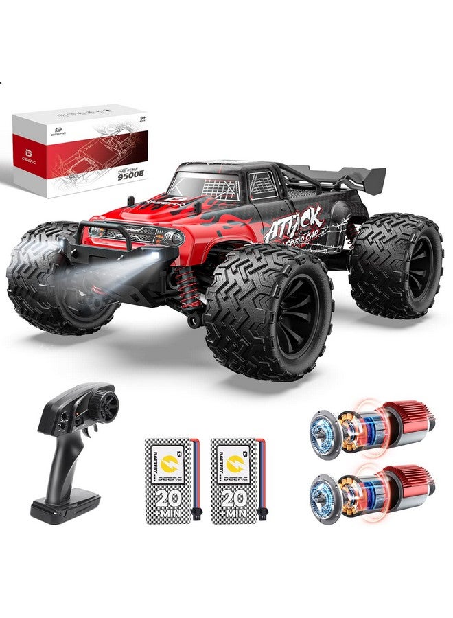 DEERC 9500E 1:16 Scale All Terrain RC Car, 4x4 High Speed 40 KPH RC Truck, 2.4Ghz Remote Control Truck with 2 Batteries, Off-Road Monster Truck for Adults Kids - Image 1