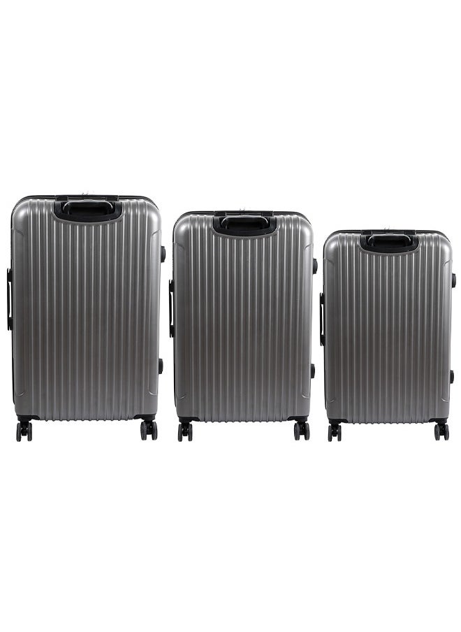 Biggdesign - 3-Piece ABS Hardshell Luggage Sets (20/24/28 inch), 360° Double Spinner Wheels, TSA Lock System Cabin Trolley Carryon Travel Luggage Set, Made in Turkey, Travel Suitcase - Ocean Grey - Image 1