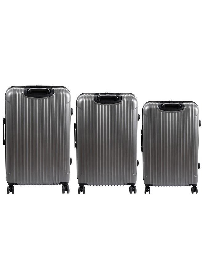 Biggdesign - Biggdesign 3 Piece Ocean Design Carry On Luggage Set Gray - Image 1