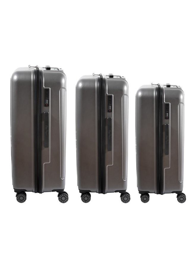 Biggdesign - Biggdesign 3 Piece Ocean Design Carry On Luggage Set Gray - Image 1