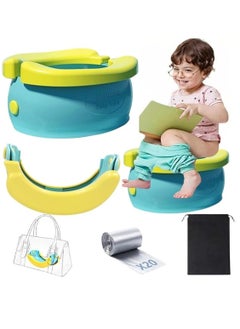 SKY-TOUCH Portable Potty for Toddler, Foldable Travel Potty Training Seat for Kids Boys Girls, Emergency Toilet for Car, Camping, Indoor/Outdoor, Easy to Clean, with 20 Disposable Bags  - Image 1