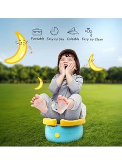 SKY-TOUCH Portable Potty for Toddler, Foldable Travel Potty Training Seat for Kids Boys Girls, Emergency Toilet for Car, Camping, Indoor/Outdoor, Easy to Clean, with 20 Disposable Bags  - Image 3