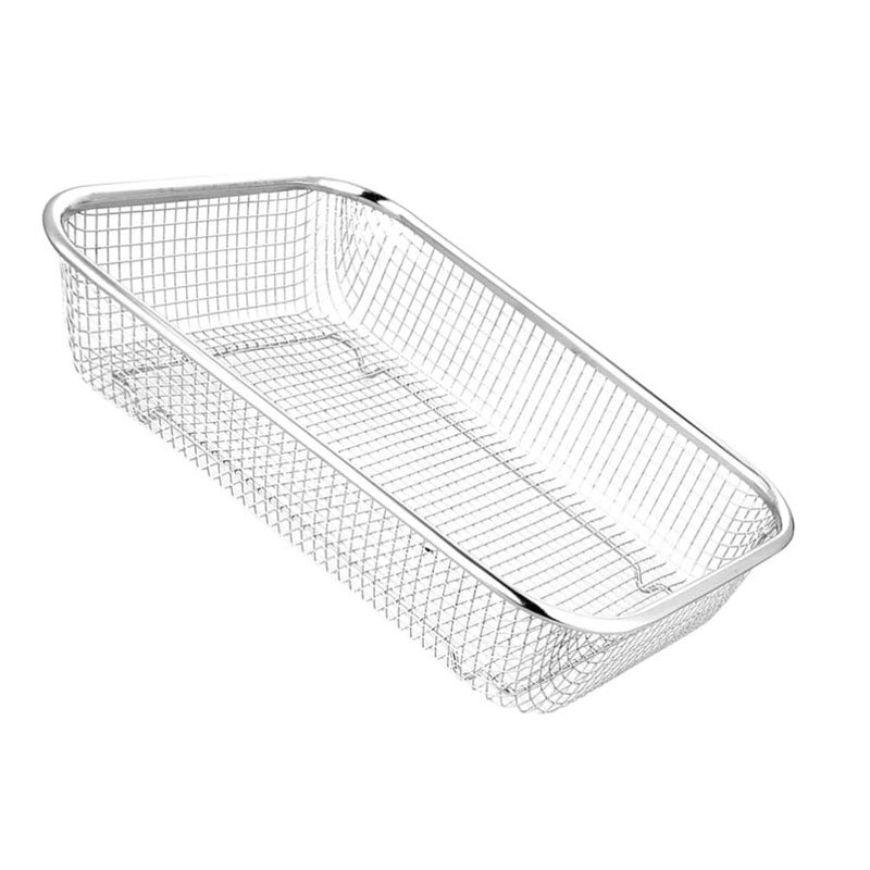 KANDPAND Steel Rectangle Drain BasketSpoon Holder Dish Drainer for Kitchen Drying Stand Bartan Over Sink Counter Dish Rack Bartan Over Sink Counter Drain Basket 30 20 6 - Image 1