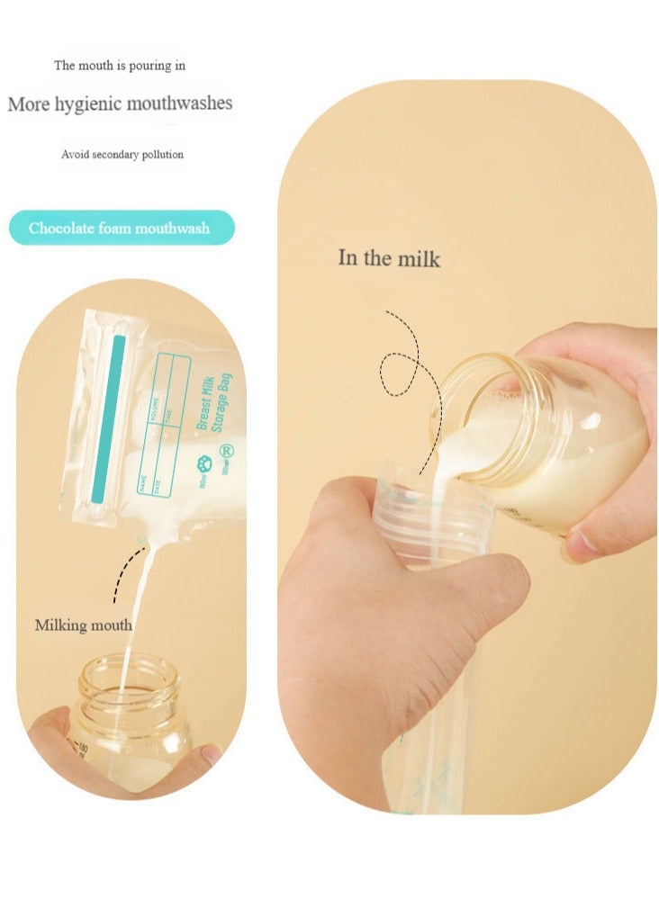 Baby breast milk storage bags, 220 ml capacity (pack of 30), disposable leak-proof milk bags, freezer safe, sturdy and leak-proof, breastfeeding essential. - Image 5