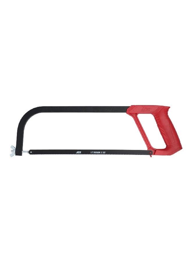 ACE Firm Grip Steel Handle Durable Long Lasting Hacksaw Red and Black 30.5 cm 2822328 - Image 1