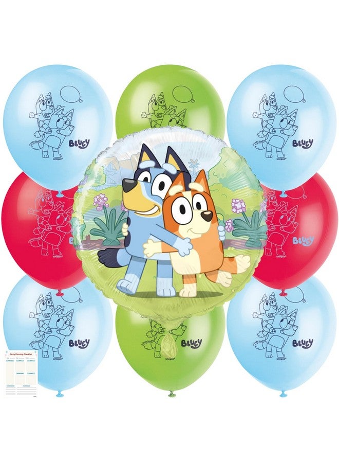 Unique حزمة بالونات بلوى الفريدة - بالونات بلوى ذات طابع خاص من اللاتكس والفويل، مع قائمة التحقق - زينة عيد ميلاد بلوى، مستلزمات حفلة بلوى، زينة حفلة بلوى - Image 1