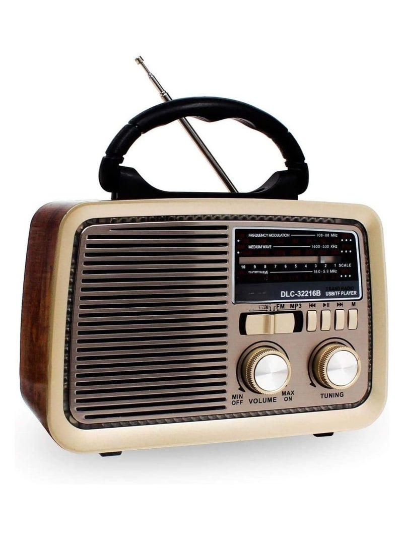 DLC 32216B Bluetooth Portable Radio Brown/Gold/Black