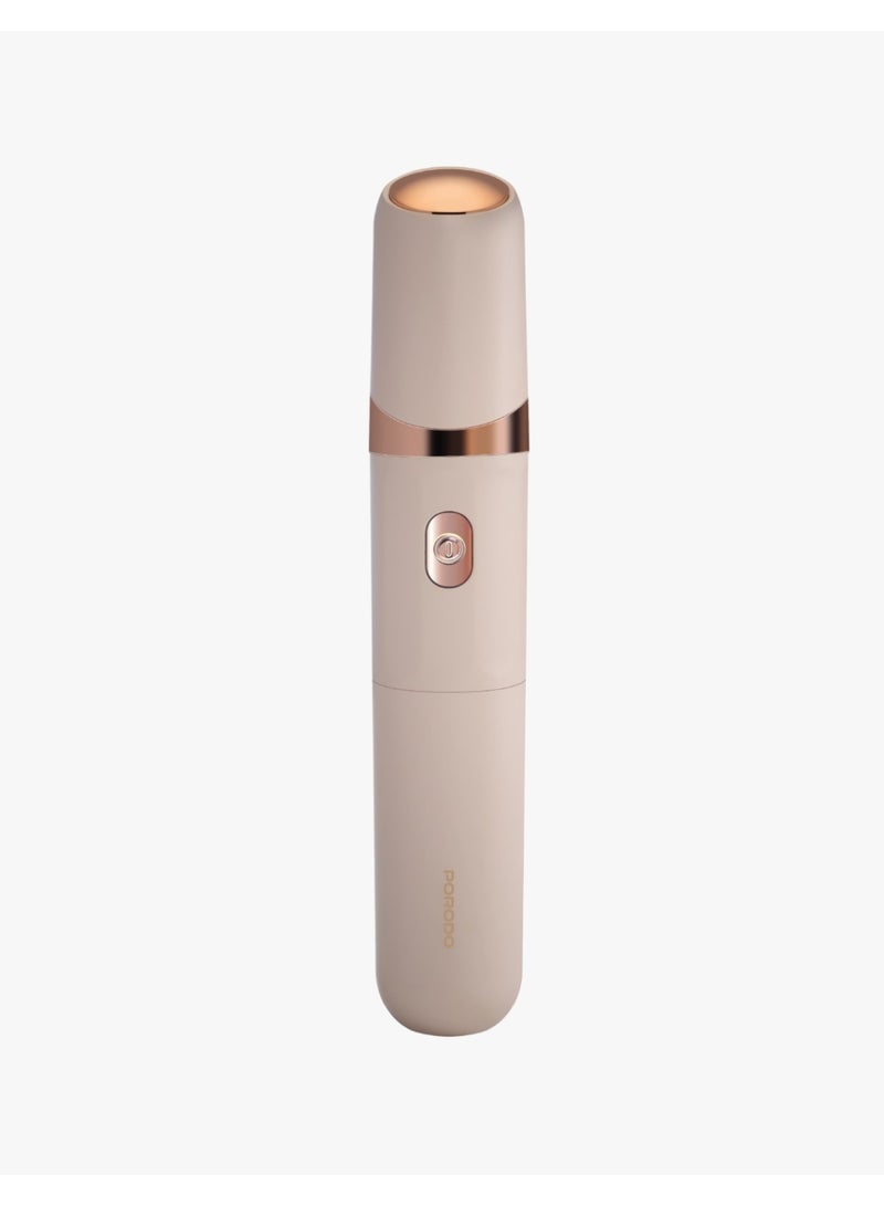 porodo Lifestyle 2 In 1 Electric Facial Hair Epilator For Ladies / Gentle Face Hair Removal / Type-C Charging Interface / Protective Cover / Built-In LED Light / 60 minutes Working Time - Pink - Image 1