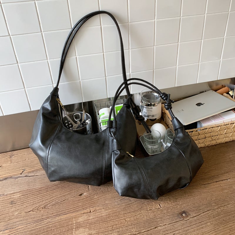 Korean Trendy Shoulder Bag 2025 Retro Dumpling Bag for Women, Large Capacity Commuter Crossbody Bag - Image 4