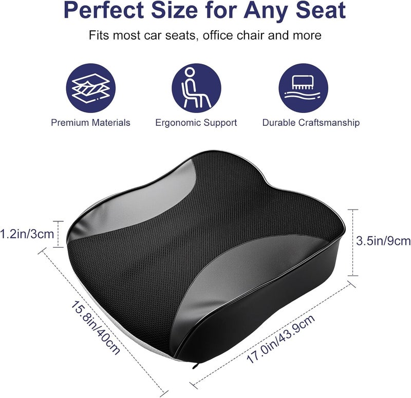 HUAXITRA Memory Foam Car Seat Cushion for Comfort and Pain Relief - Image 2