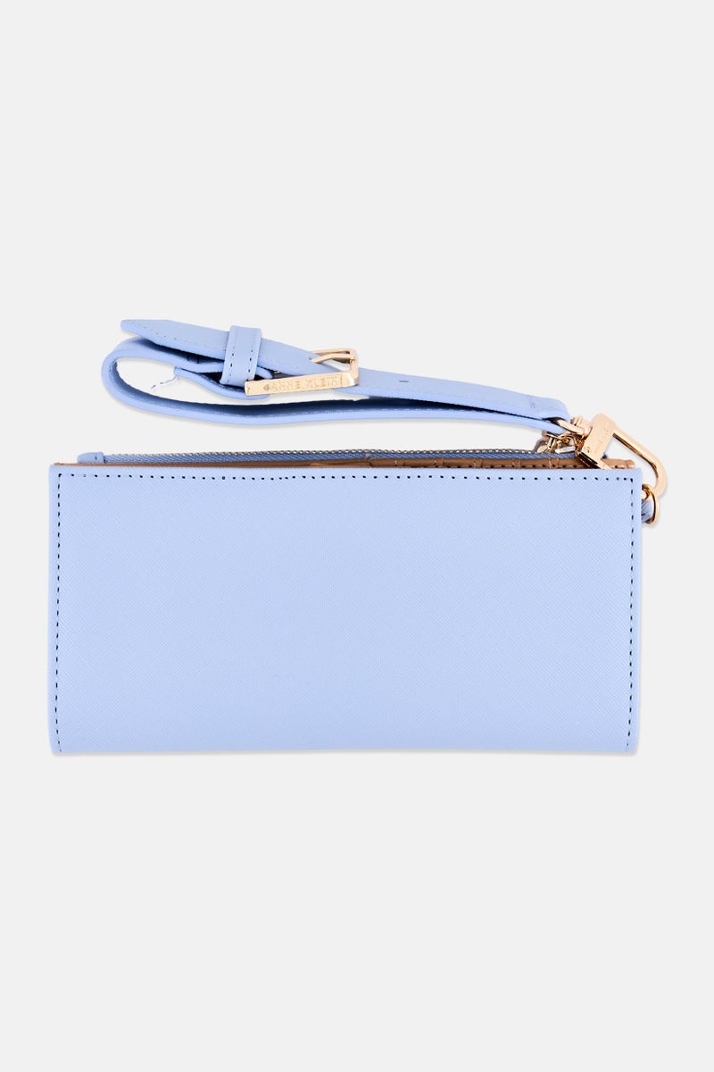 ANNE KLEIN Women Brand Logo Bifold Wristlet Wallet, Light Blue - Image 2